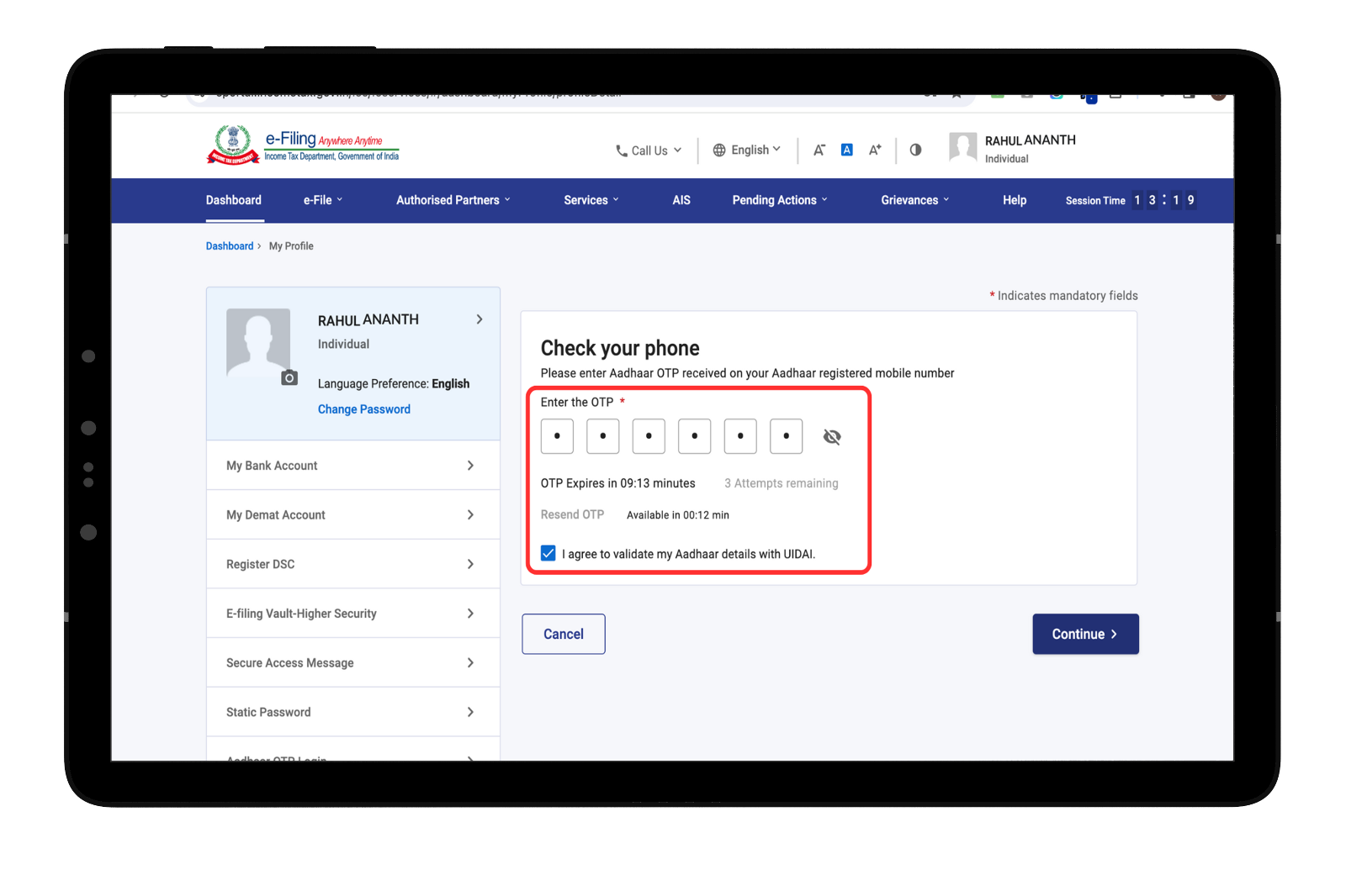change-check-name-on-income-tax-portal image